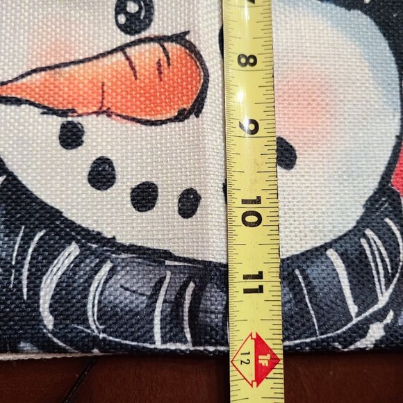 Christmas Pillow Cover Snowman Decor Xmas Holiday Decorative Accent Throw Case - Picture 9 of 10